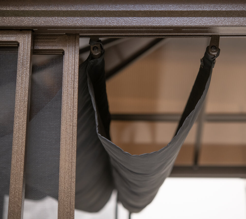 Sojag hliníková pergola CASTEL 1012 včetně sluneční ochrany - Bronz