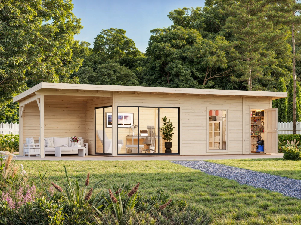 Zahradní domek Palmako ANDREA 21,1+7,9 m2 SLIDE PLUS