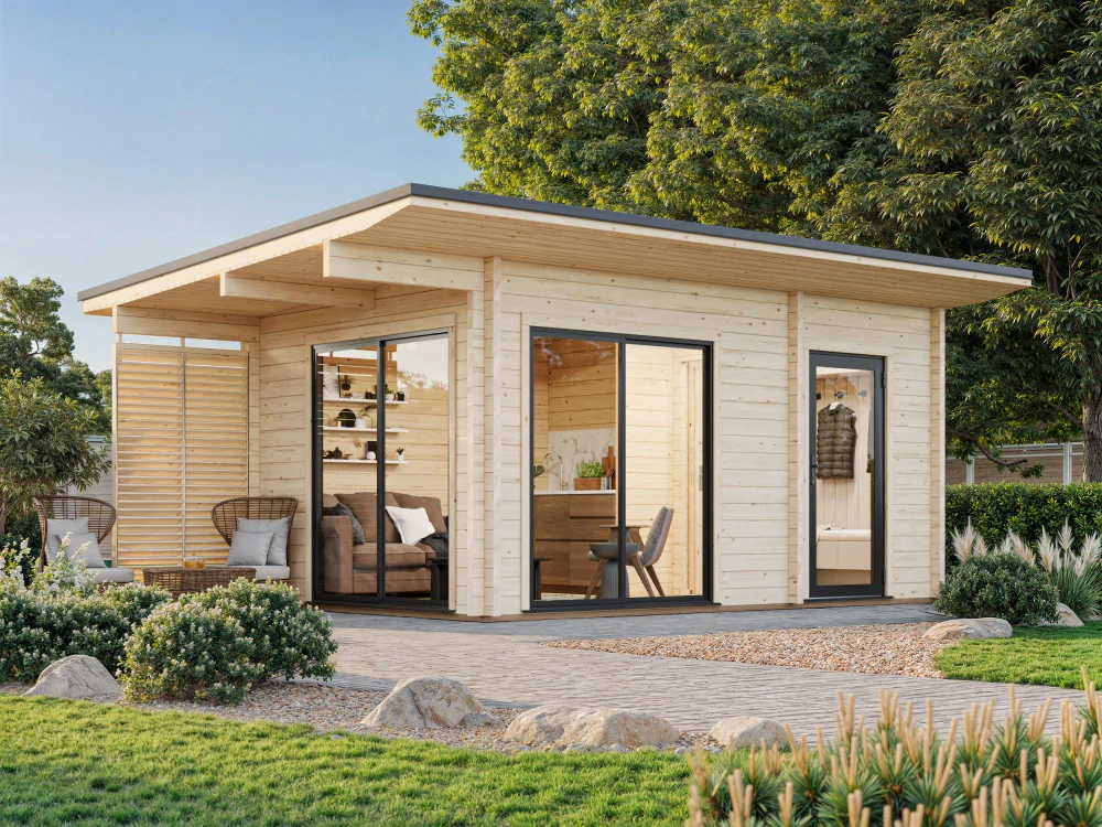 Zahradní domek Palmako CECILIA 14,2 m2 ( s posuvnými dveřmi s dvojitým sklem )