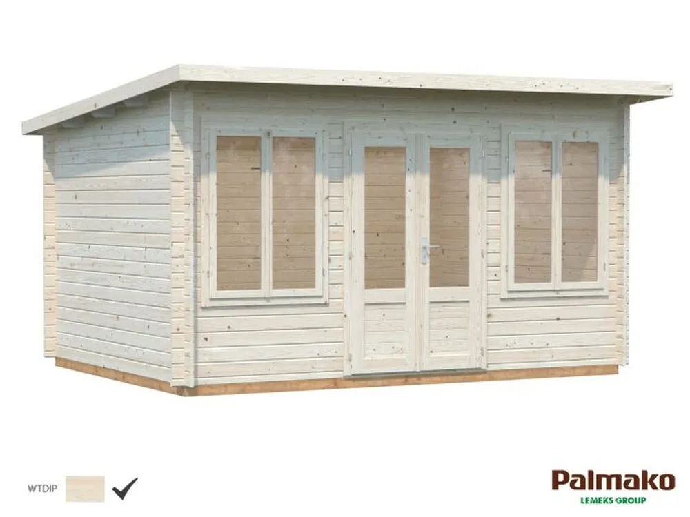 Zahradní domek Palmako LISA 11,5 m2 - Bílá impregnace - bezbarvá