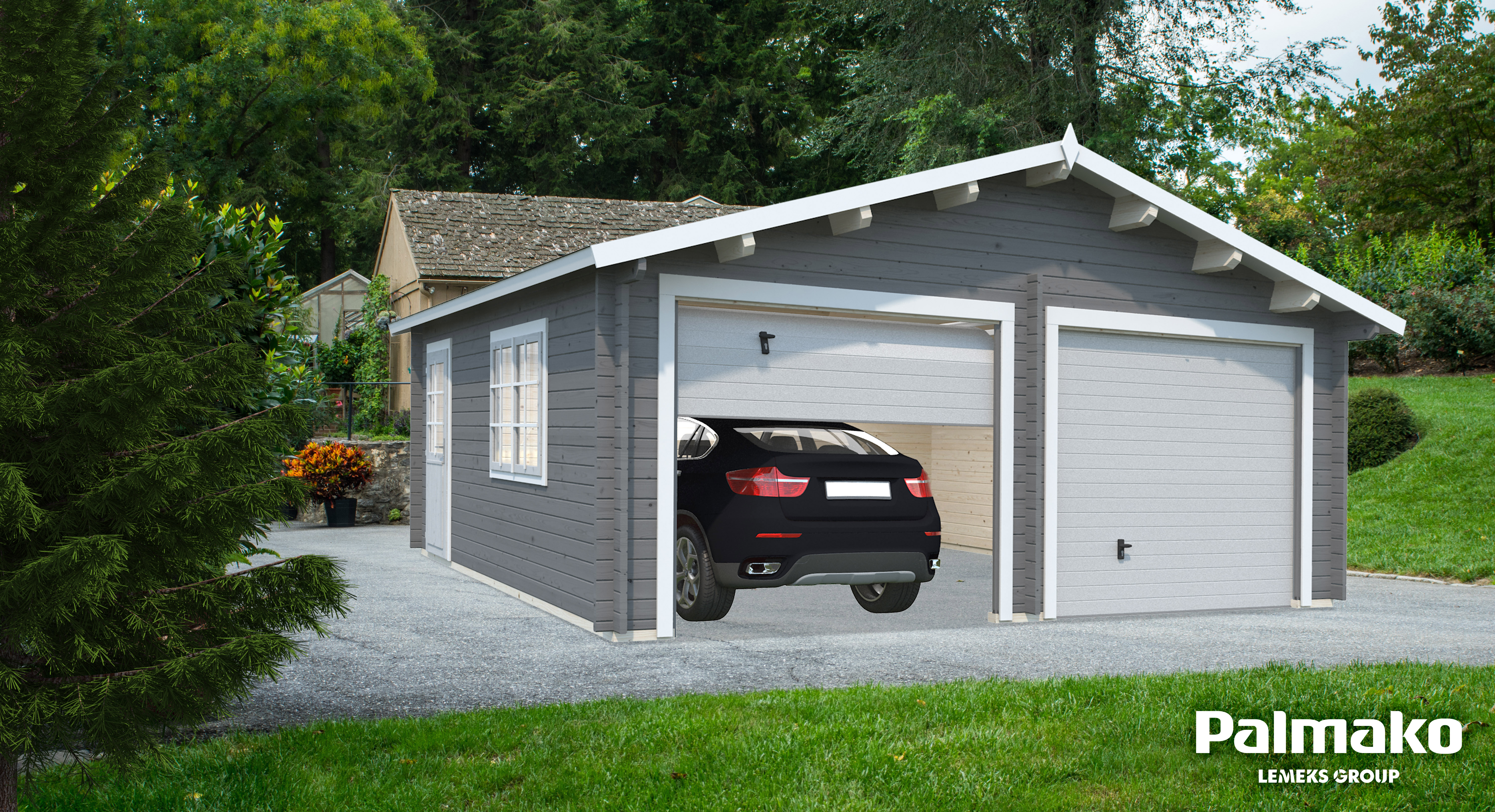 Dřevěná garáž Palmako ROGER 28,4 m2