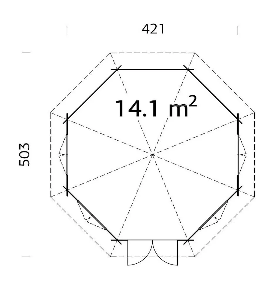 Zahradní altán Palmako HANNA 14,1 m2