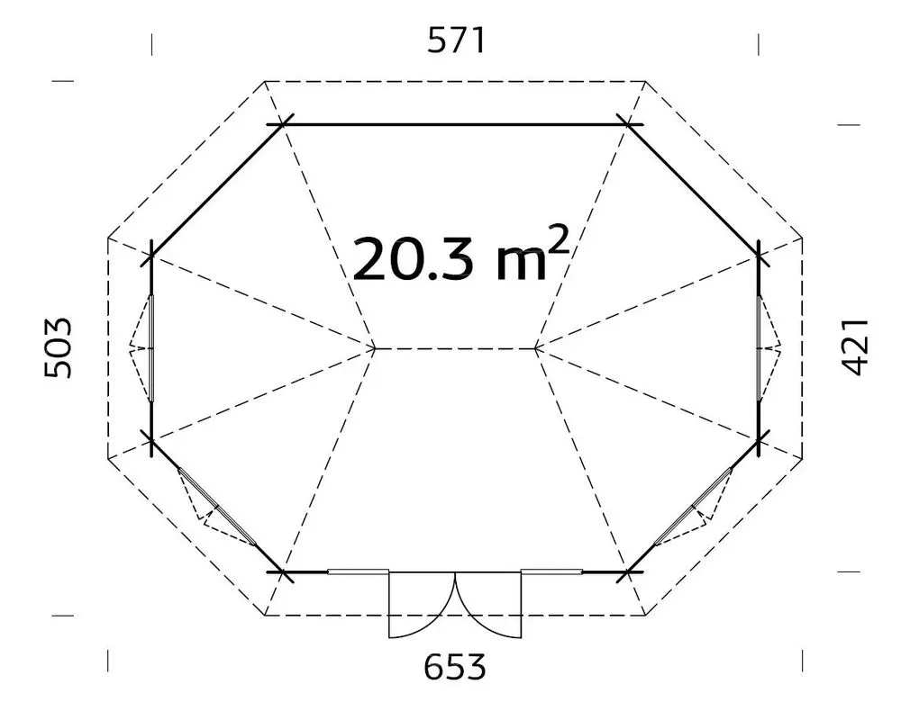 Zahradní altán Palmako HANNA 20,3 m2