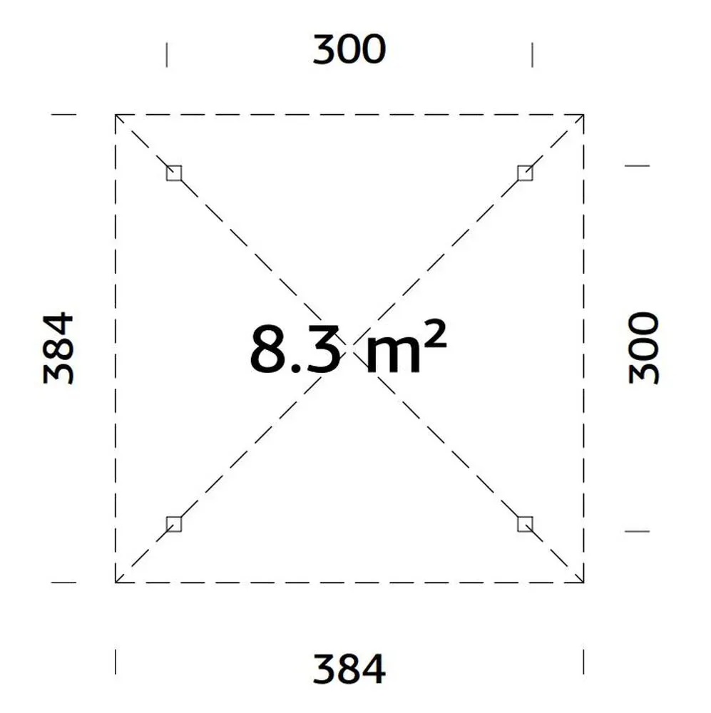 Základní modul pro zahradní domek Palmako BIANCA 8,3 m2