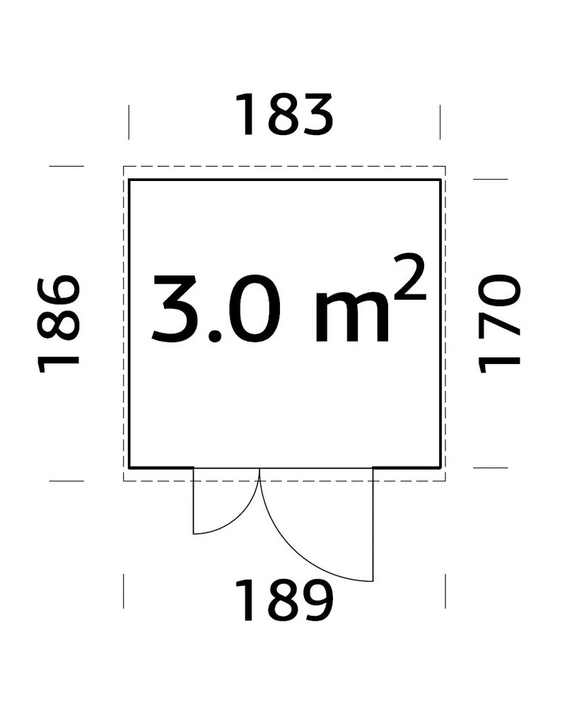 Zahradní domek Palmako LEIF 3,0 m2