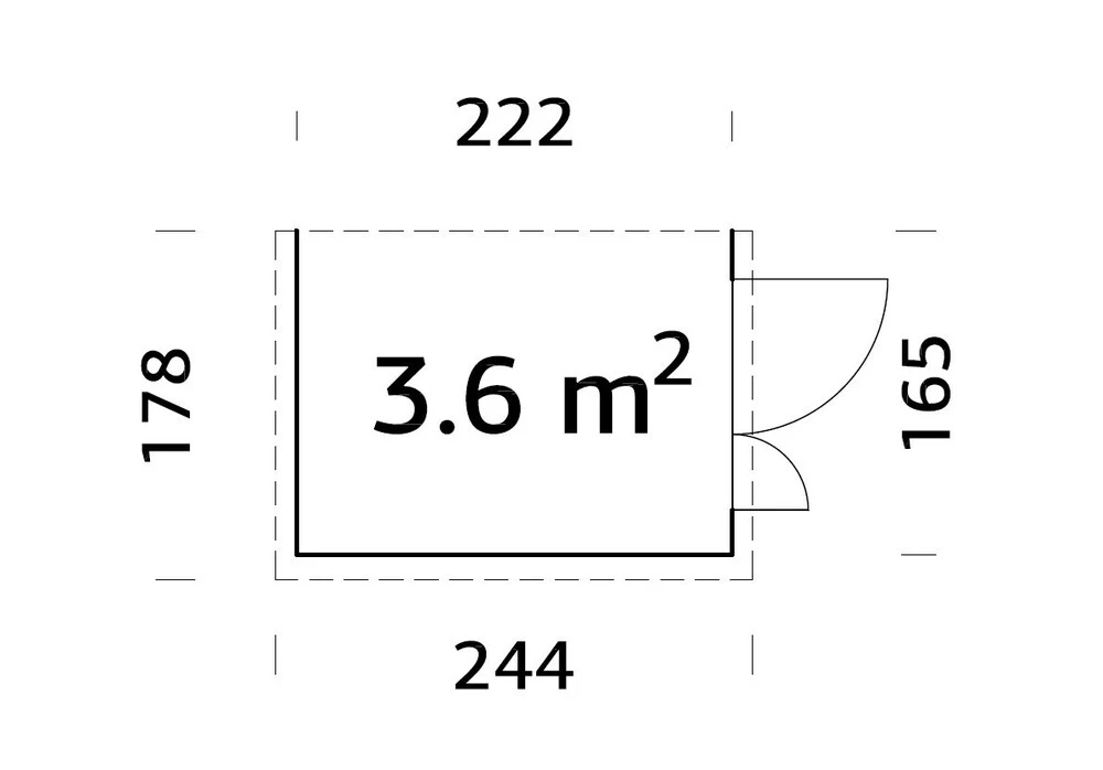 Zahradní domek Palmako MIA 3,6 m2