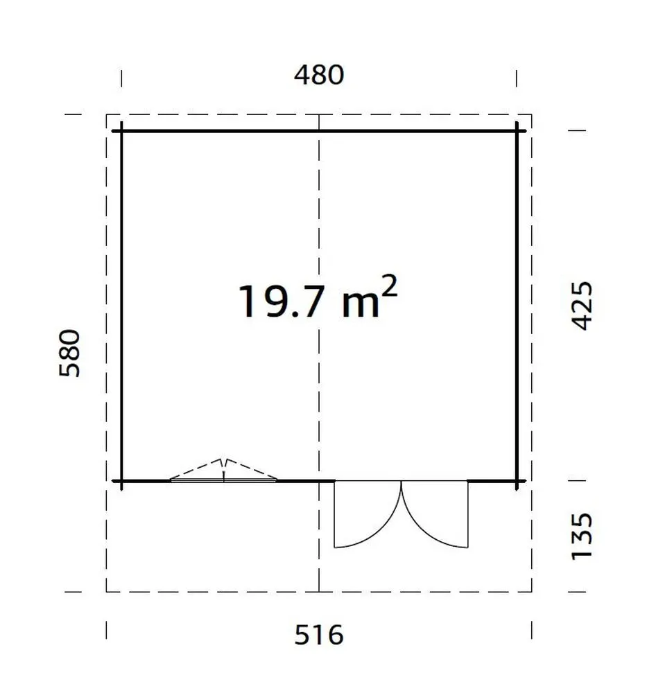 Zahradní domek Palmako BRITTA 19,7 m2