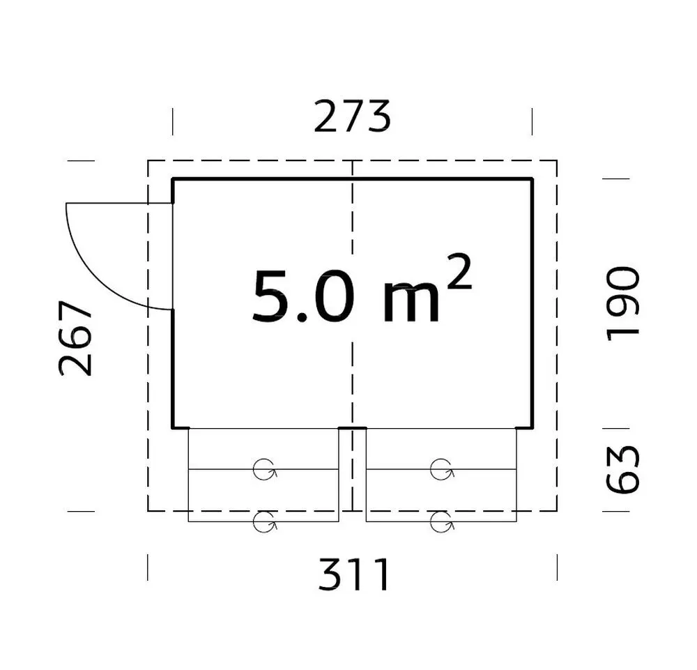 Prodejní stánek Palmako STELLA 5,0 m2 
