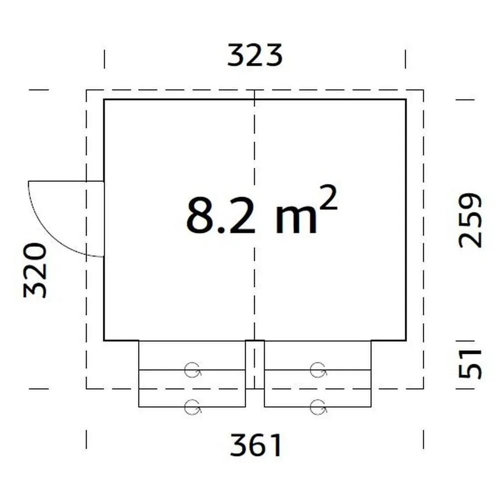 Prodejní stánek Palmako STELLA 8,2 m2