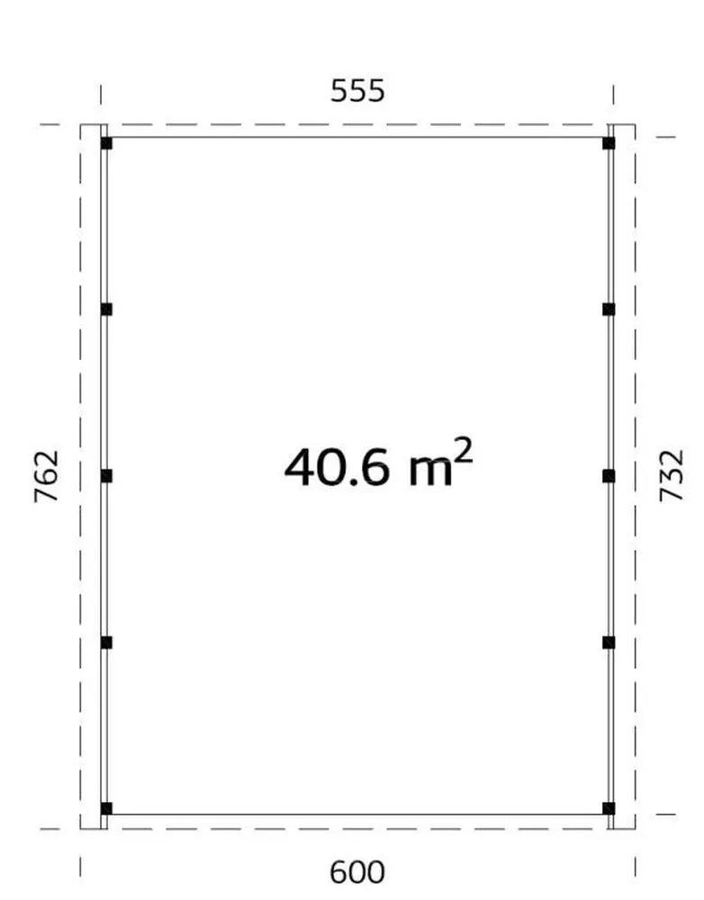 Přístřešek pro automobil Palmako KARL 40,6 m2