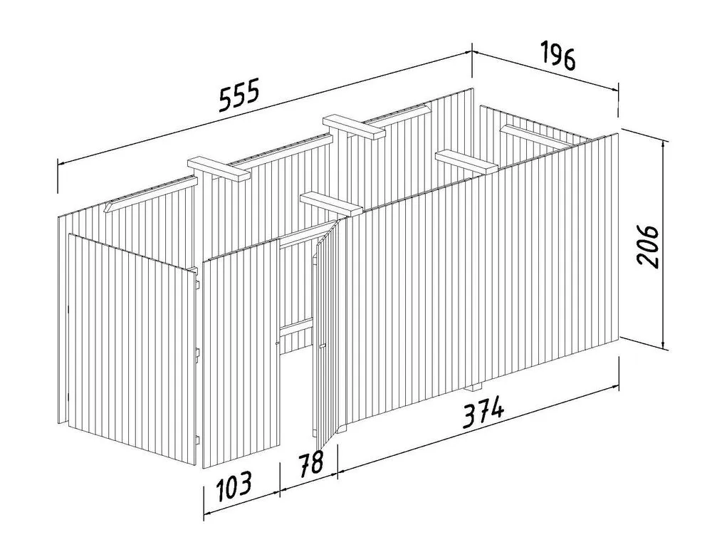 Palmako SHED 10,9 m2 pro KARL 40,6 m2