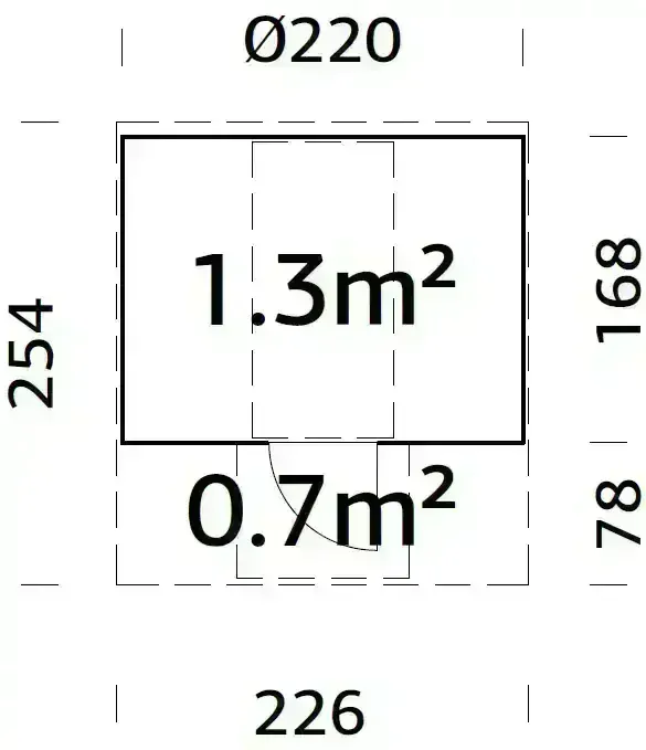 Sudová sauna Palmako ANITA 1,3 + 0,7 m2 (bez kamen)