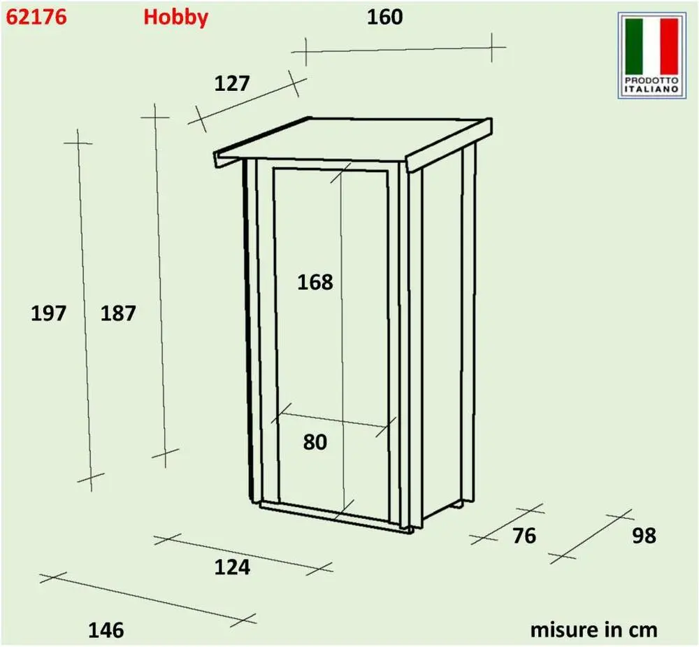 Zahradní domek ALCE HOBBY 146x98 cm, tl.19 mm