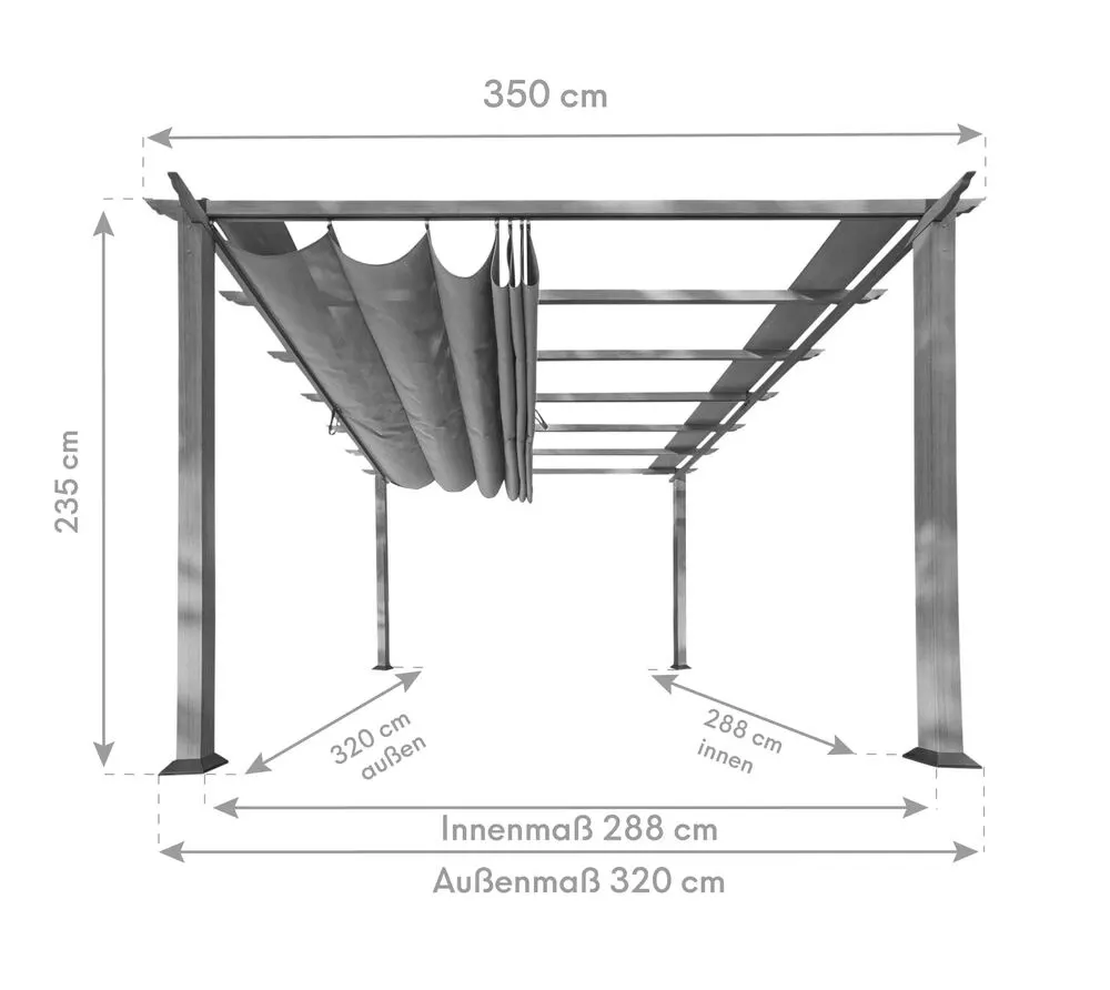 Paragon Outdoor hliníková pergola FLORIDA 1111 - Světle hnědá