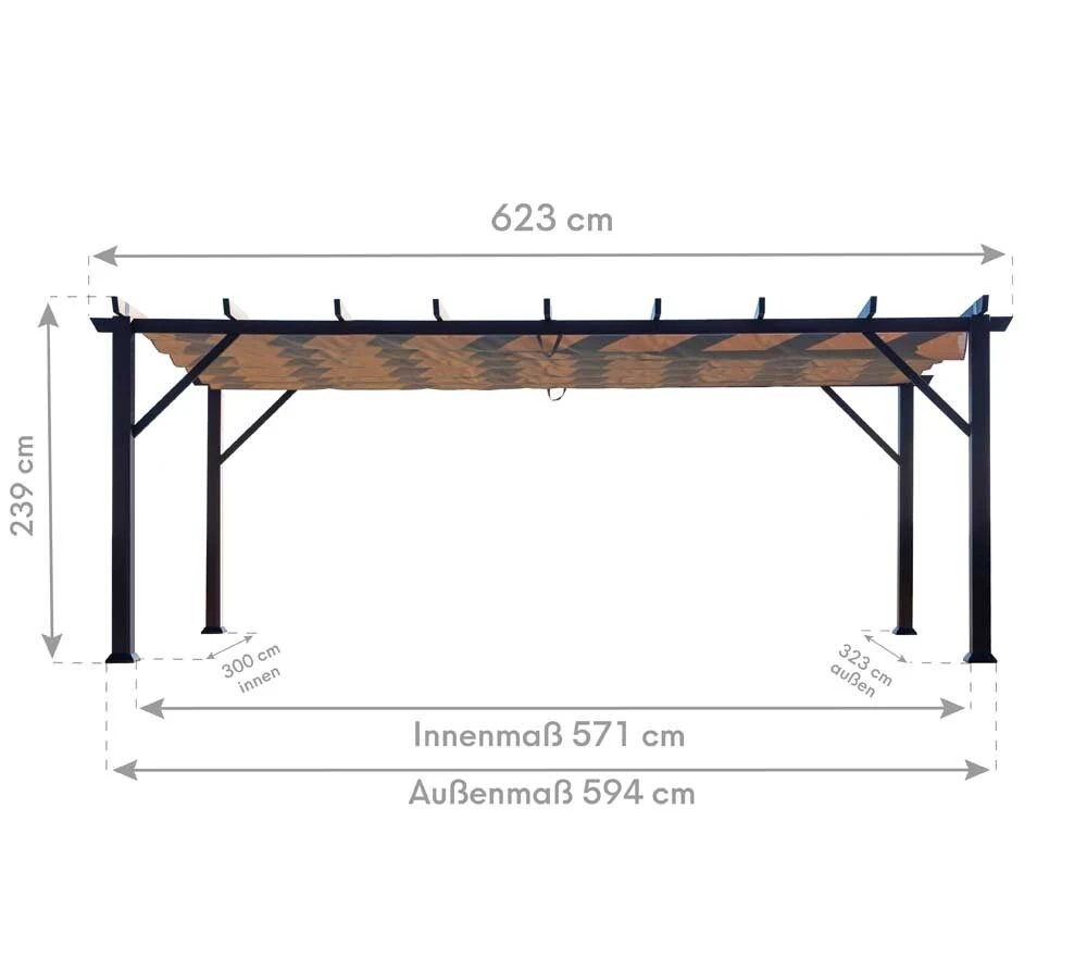 Paragon Outdoor hliníková pergola MODENA 1220 - Hnědá