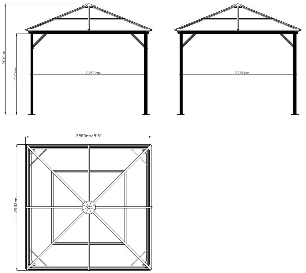 Sojag hliníková pergola VERONA 1010 - Antracit