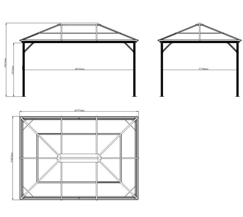 Sojag hliníková pergola VERONA 1014 - Antracit