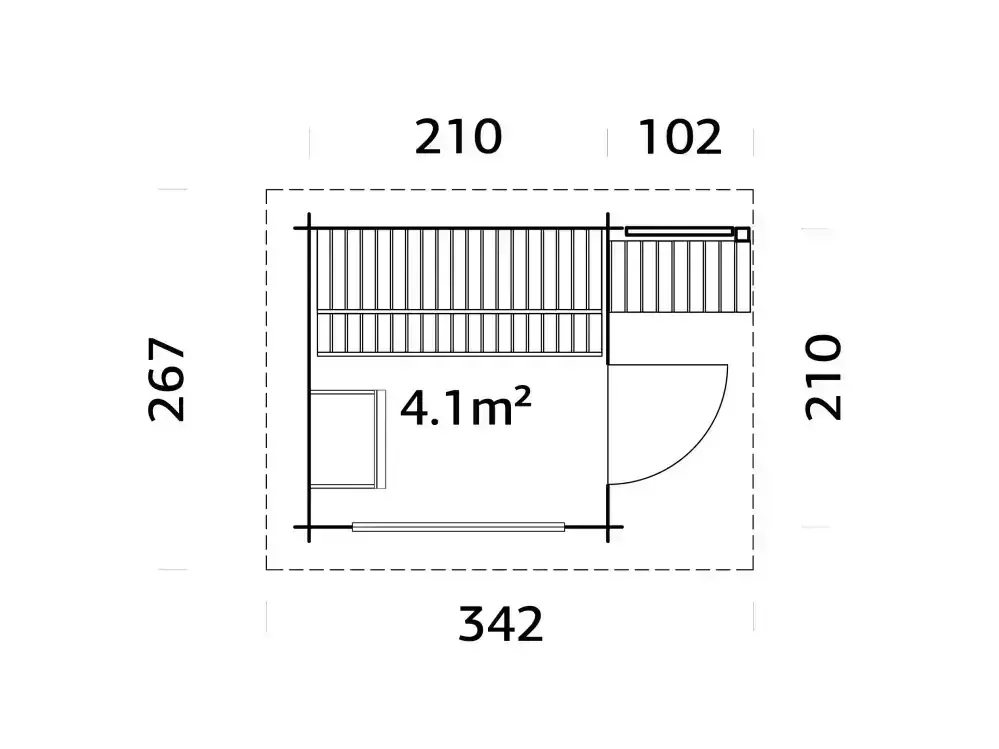 Sauna Palmako SANNA 4,1 m2 (bez kamen)
