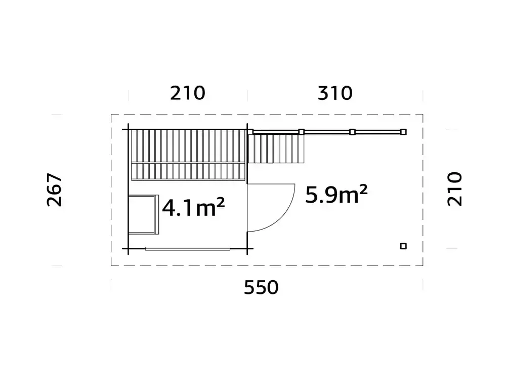 Sauna Palmako SANNA 4,1+5,9 m2 (bez kamen)