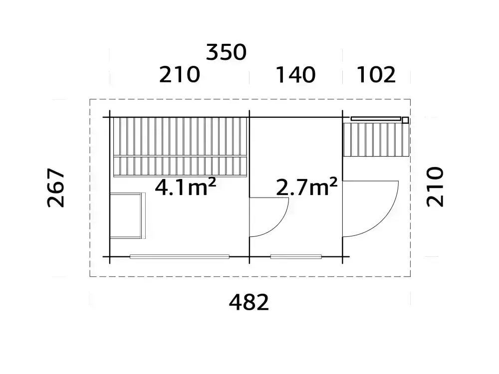 Sauna Palmako SANNA 6,8 m2 (bez kamen)