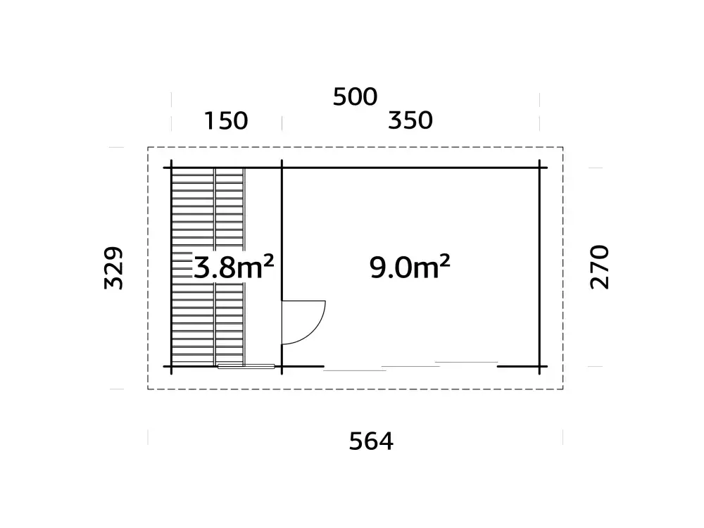 Sauna Palmako SANNA 12,8 m2 SLIDE PLUS (bez kamen)