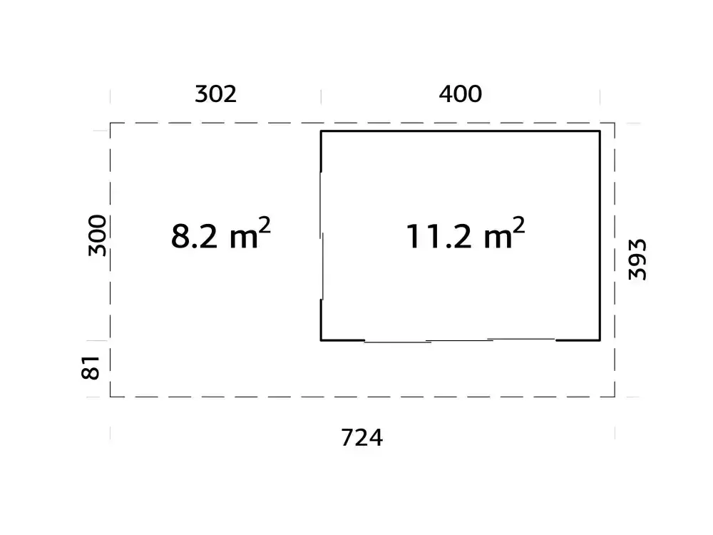 Zahradní domek Palmako GRACE 11,2 + 8,2 m2 SLIDE PLUS