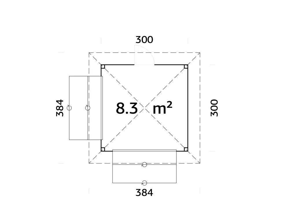 Zahradní domek Palmako BIANCA 8,3 m2 SET 105