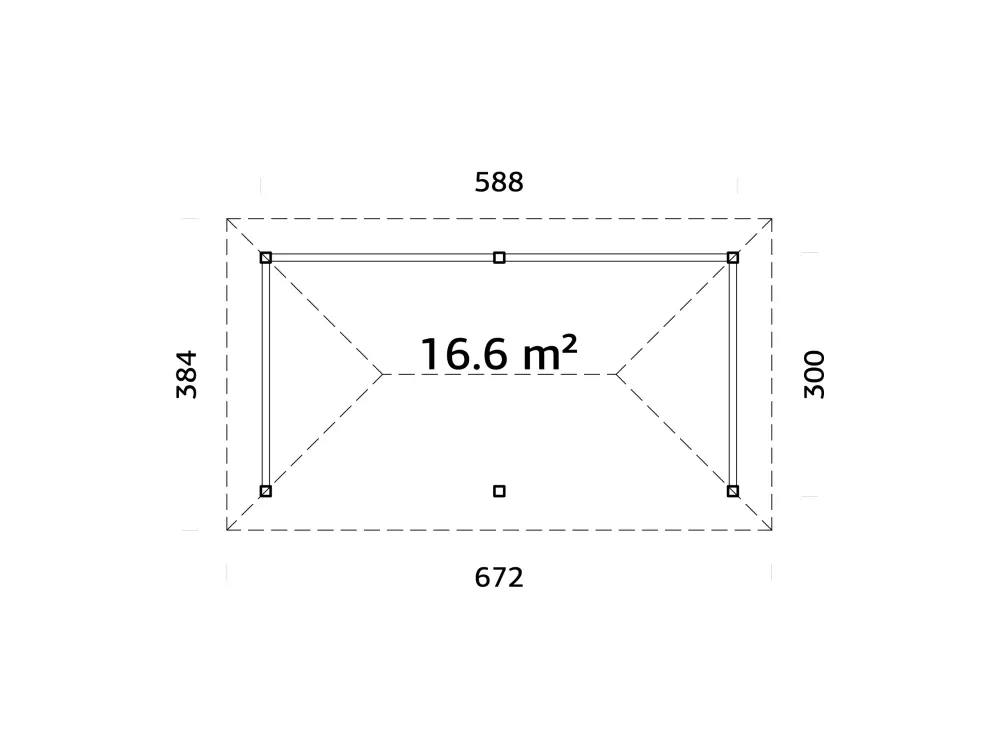 Zahradní domek Palmako BIANCA 16,6 m2 SET 107
