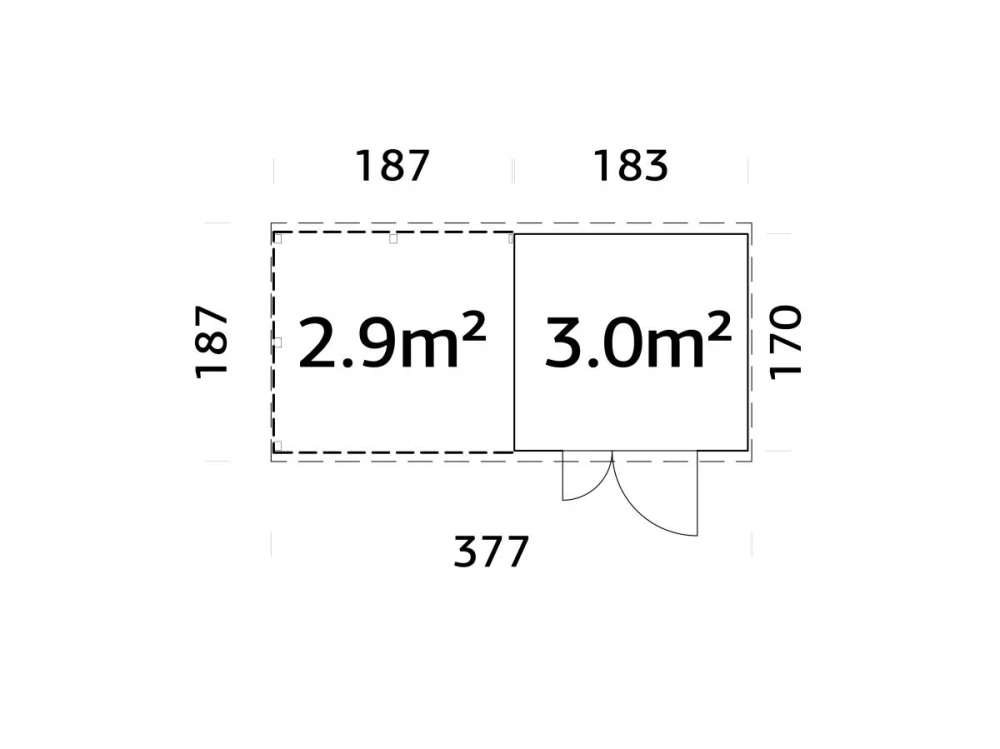 Zahradní domek Palmako LEIF 3,0 + 2,9 m2