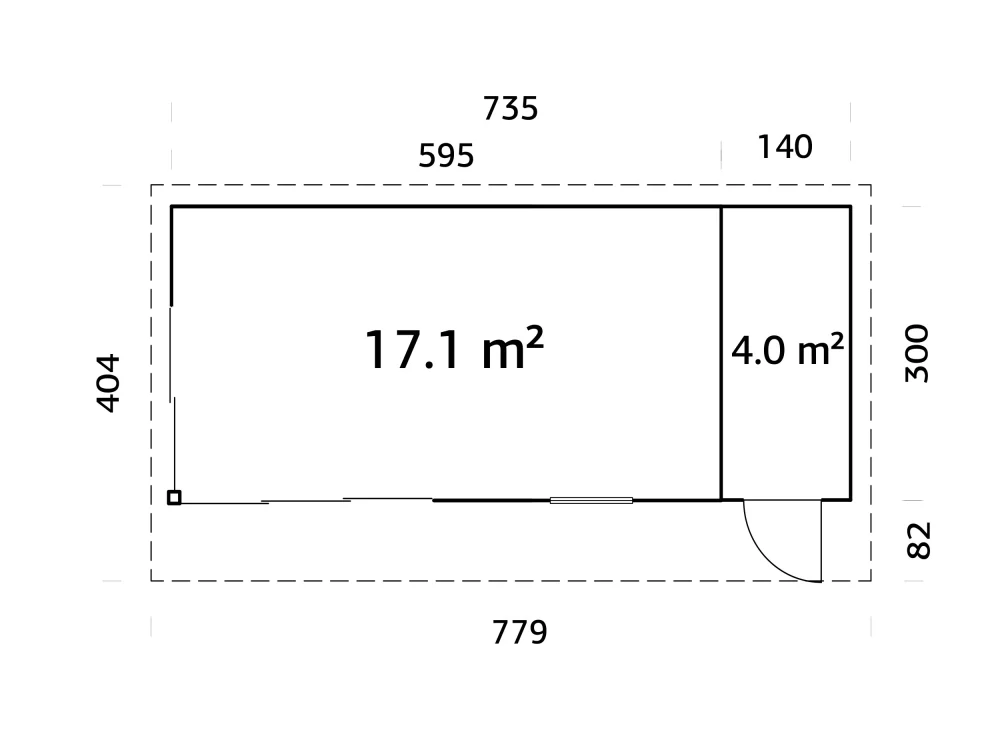 Zahradní domek Palmako ANDREA 21,1 m2 SLIDE PLUS