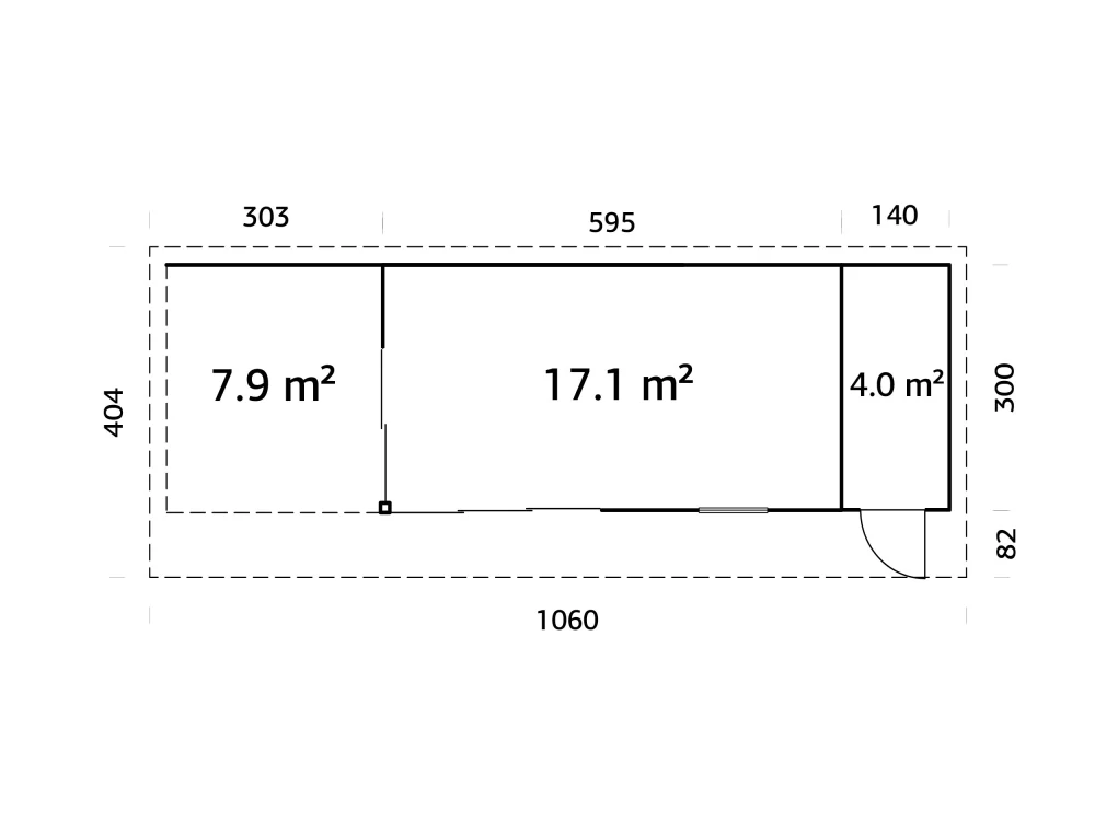 Zahradní domek Palmako ANDREA 21,1+7,9 m2 SLIDE