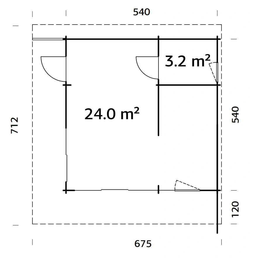 Zahradní domek Palmako CECILIA 27,2 m2 ( s posuvnými dveřmi s dvojitým sklem )