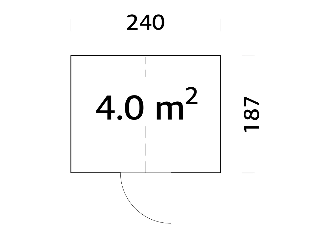 Nářaďový domek Palmako EMILIA SHED 4,0 m2 ( tmavě šedá )
