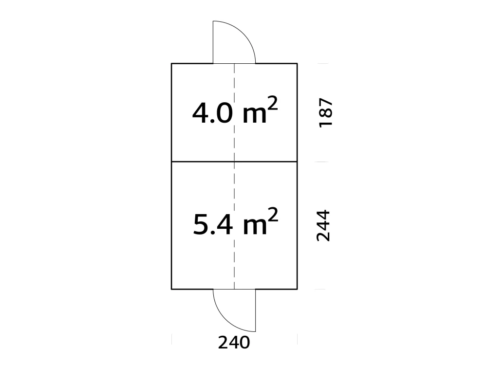Zimní zahrada Palmako EMILIA 5,4+4,0 m2 ( tmavě šedá )