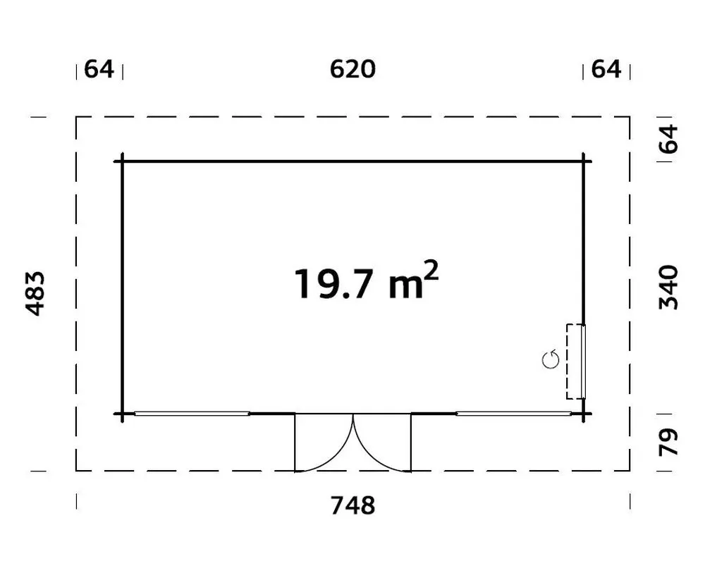 Zahradní domek Palmako HEIDI 19,7 m2