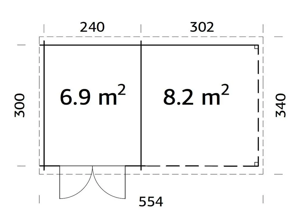 Zahradní domek Palmako ELLA 6,9 + 8,2 m2
