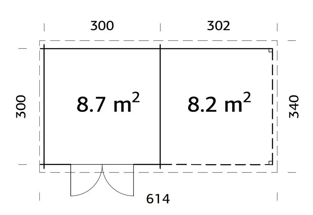 Zahradní domek Palmako ELLA 8,7 + 8,2 m2