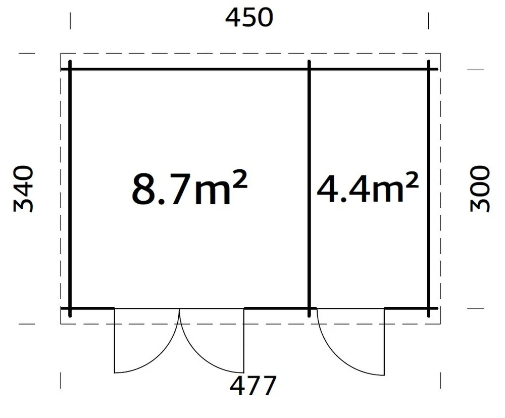 Zahradní domek Palmako ELLA 13,1 m2