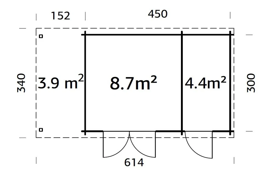 Zahradní domek Palmako ELLA 13,1 + 3,9 m2