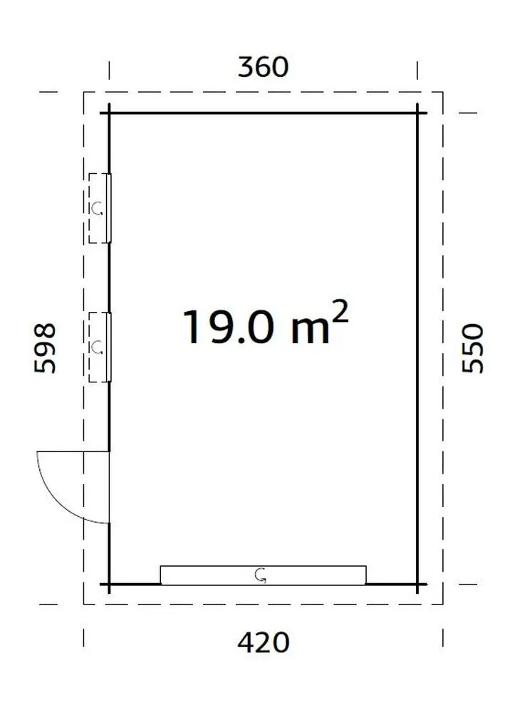 Dřevěná garáž Palmako RASMUS 19,0 m2