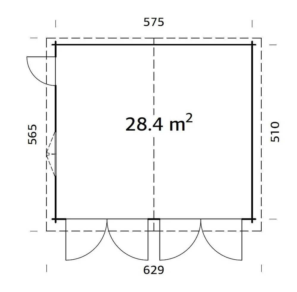Dřevěná garáž Palmako ROGER 28,4 m2