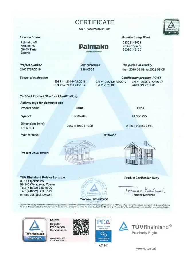 Dětský domek Palmako STINA 3,1 m2
