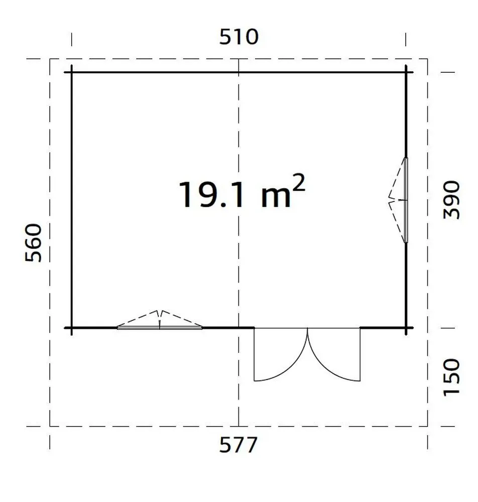 Zahradní domek Palmako SALLY 19,1 m2
