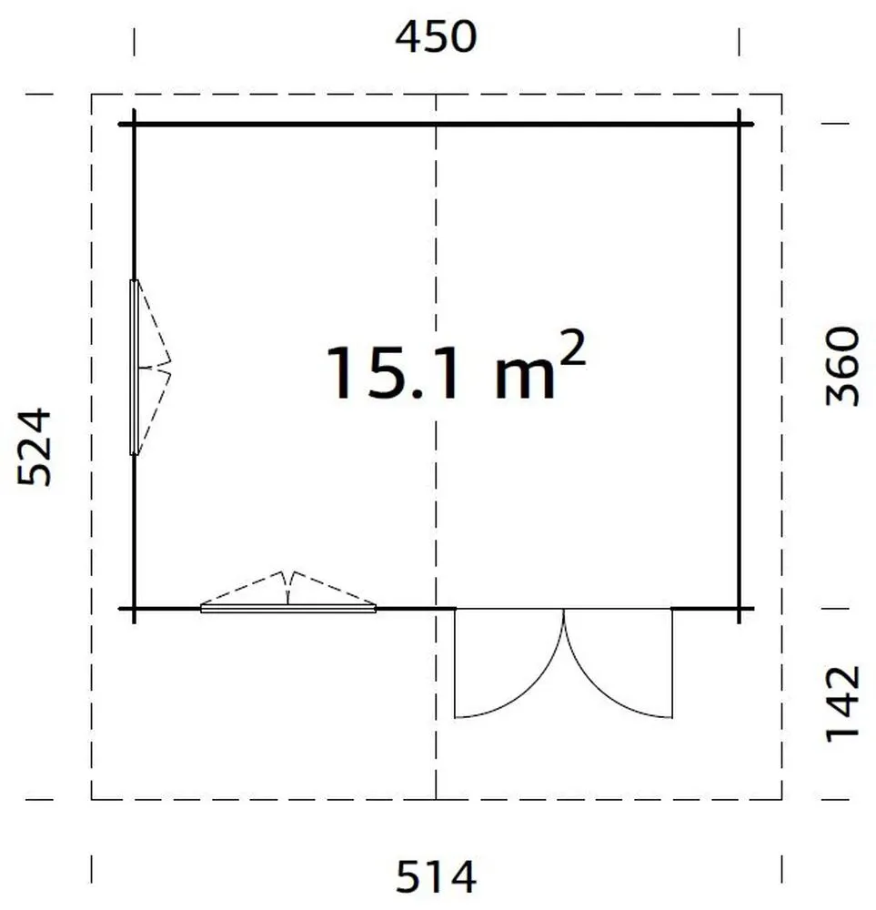 Zahradní domek Palmako HELENA 15,1 m2
