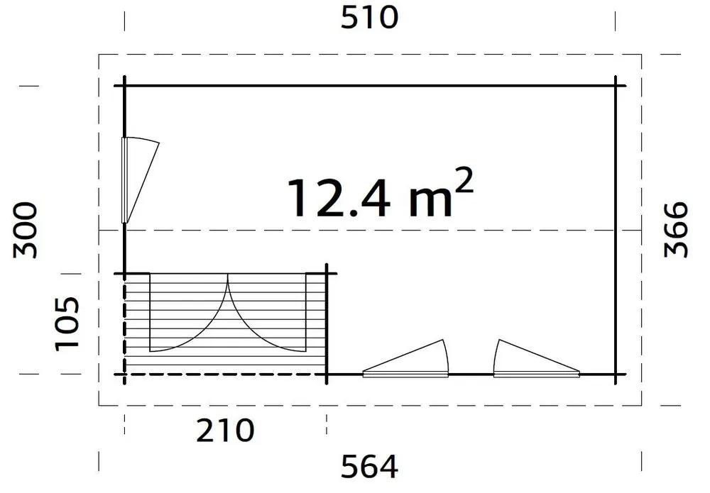 Zahradní domek Palmako SUSANNA 12,4 m2