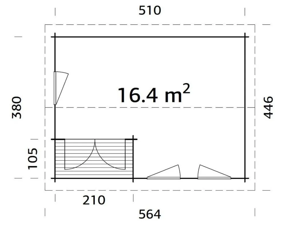 Zahradní domek Palmako SUSANNA 16,4 m2