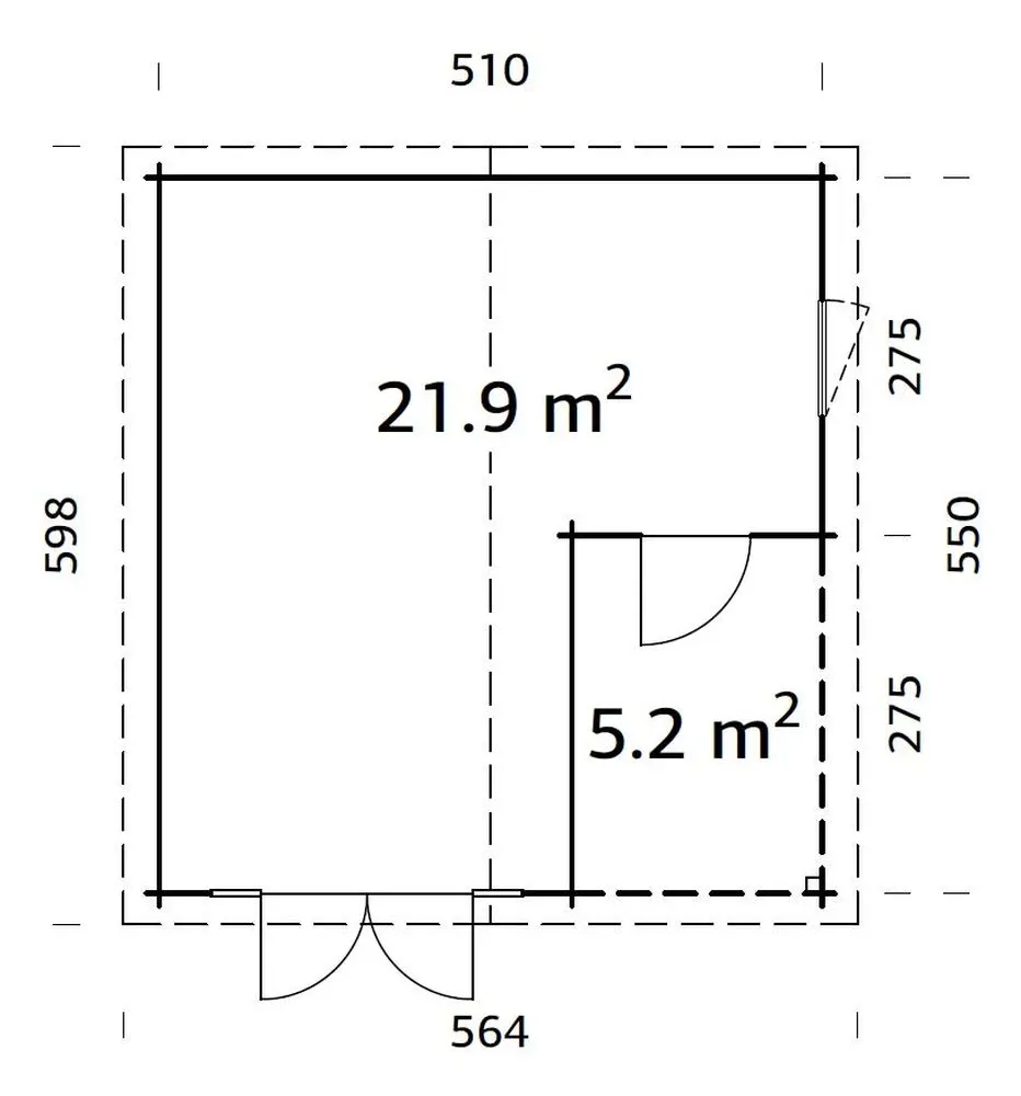Zahradní domek Palmako IRENE 21,9 + 5,2 m2