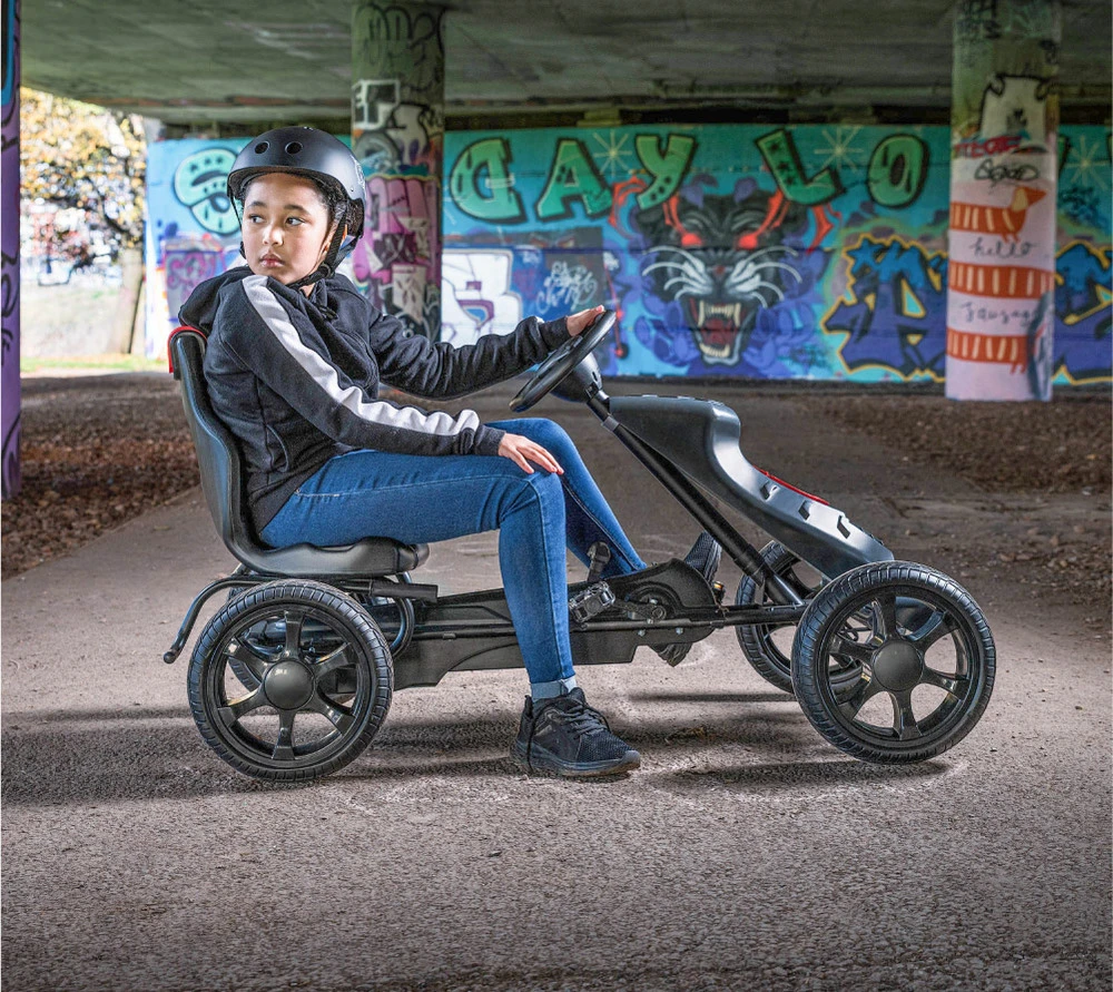 Šlapací motokára Xootz Go-Kart Venom - Černá