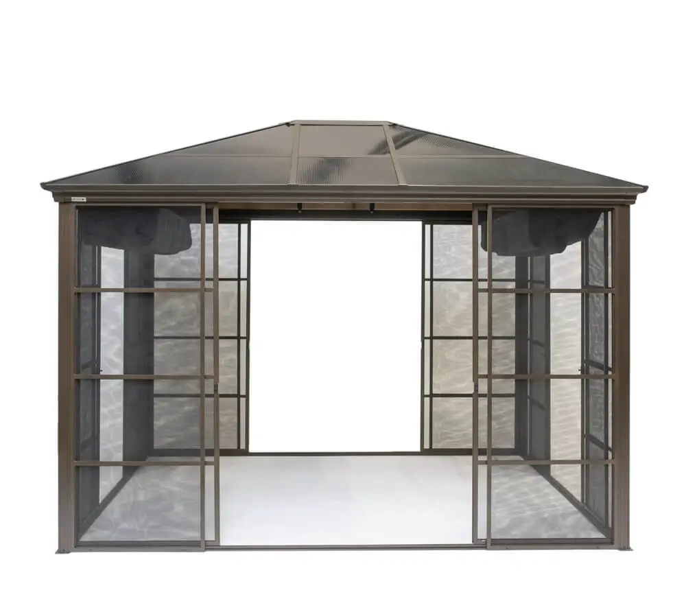 Sojag hliníková pergola CASTEL 1012 včetně sluneční ochrany - Bronz