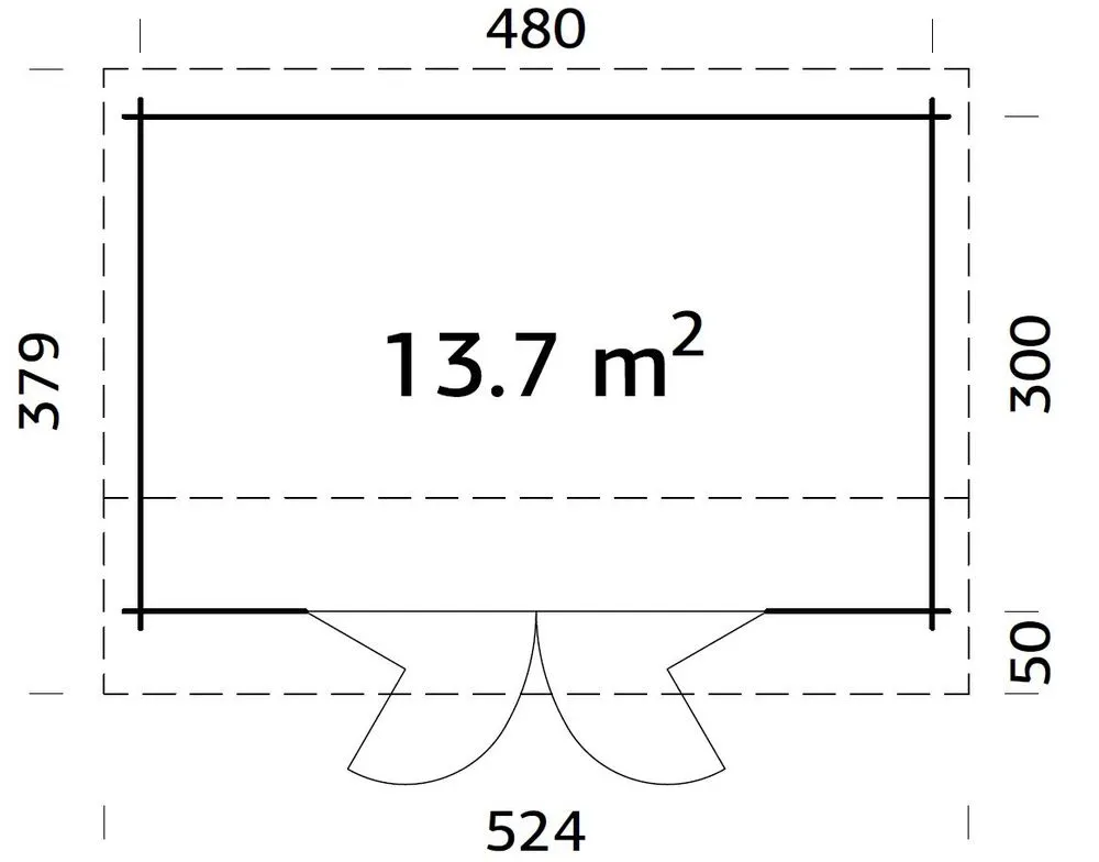 Zahradní domek Palmako INES 13,7 m2